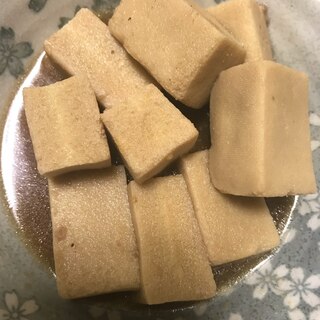 捨てないで！おでんの残り汁で高野豆腐煮